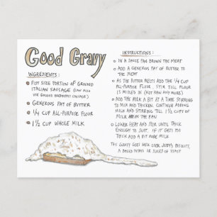 Bra Gravy Recipe-vykort Vykort