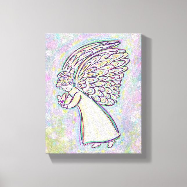 Bra Guardian Angel Painting Wrapped Canvas Art (Framsida)