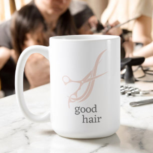 Bra Hair Simple Logotyp Hair Salon Kaffemugg