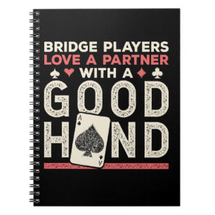 Bra Hand för Joke Partner i Bridge Player Anteckningsbok