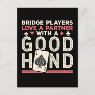 Bra Hand för Joke Partner i Bridge Player Vykort