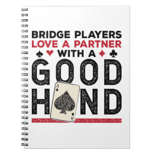 Bra Hand för partner i Bridge Player Anteckningsbok