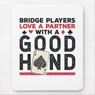Bra Hand för partner i Bridge Player Musmatta