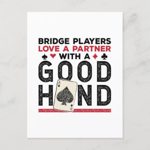 Bra Hand för partner i Bridge Player Vykort