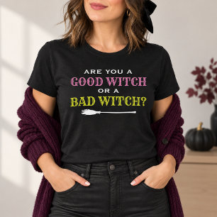 Bra Häxa eller Dålig Häxa Roligt Kvinnors Hallowee T Shirt
