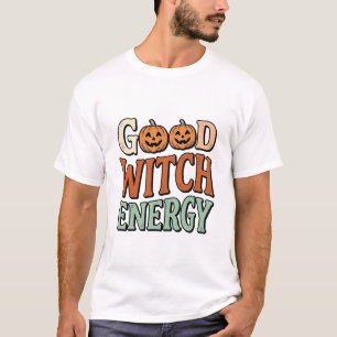Bra Häxa Energi Vintage Halloween Vektor Design_ T Shirt