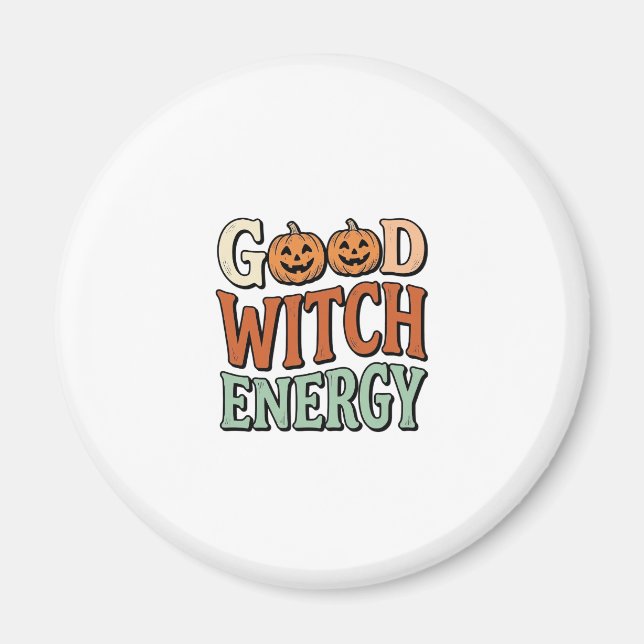 Bra Häxenergi Vintage Halloween Vektor Design_ Magnet (Framsidan)