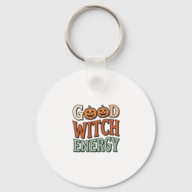 Bra Häxenergi Vintage Halloween Vektor Design_ Nyckelring (Framsida)
