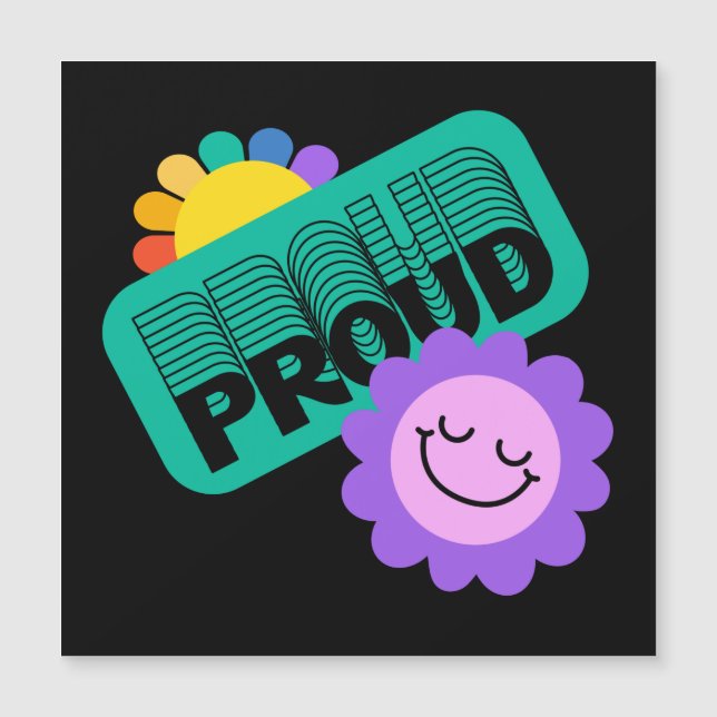 Bra. HBT+Pride. Regnbåge med solros. Pos (Framsida)