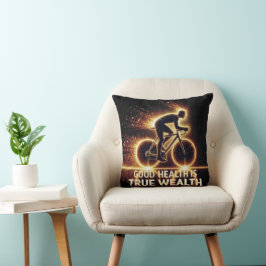 Bra Health Poster med Neon Cyclist Kudde