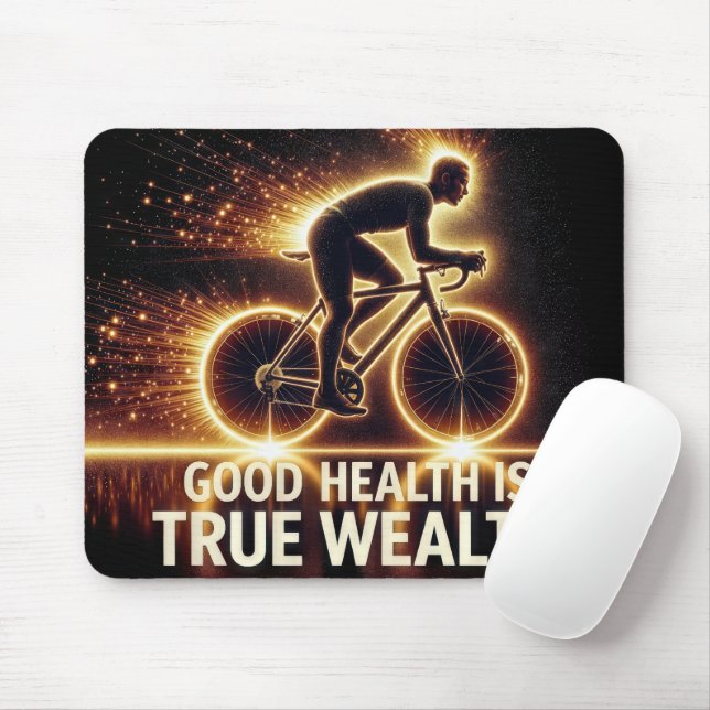 Bra Health Poster med Neon Cyclist Musmatta (Med mus)