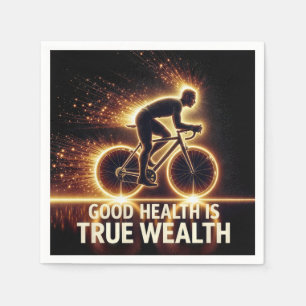Bra Health Poster med Neon Cyclist Pappersservett