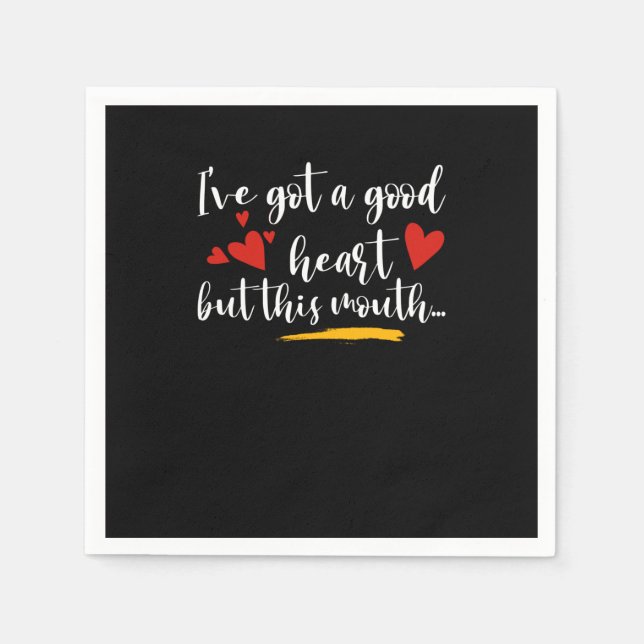 Bra Heart Mouthy & Attitude Pappersservett (Framsidan)