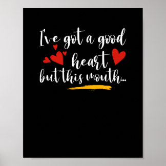 Bra Heart Mouthy & Attitude Poster