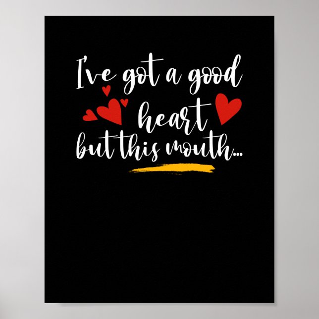 Bra Heart Mouthy & Attitude Poster (Framsidan)