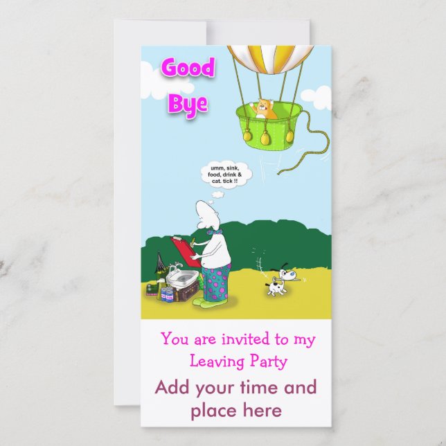 bra hej då, du är inbjuden till mitt Lämnande Part (Framsida)