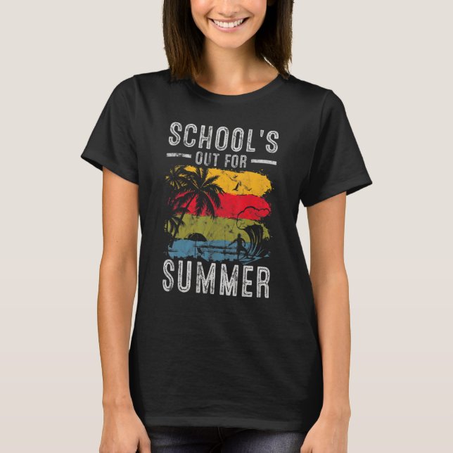 Bra Hejdå School Hej Summer Retro 70s School Out T Shirt (Framsida)