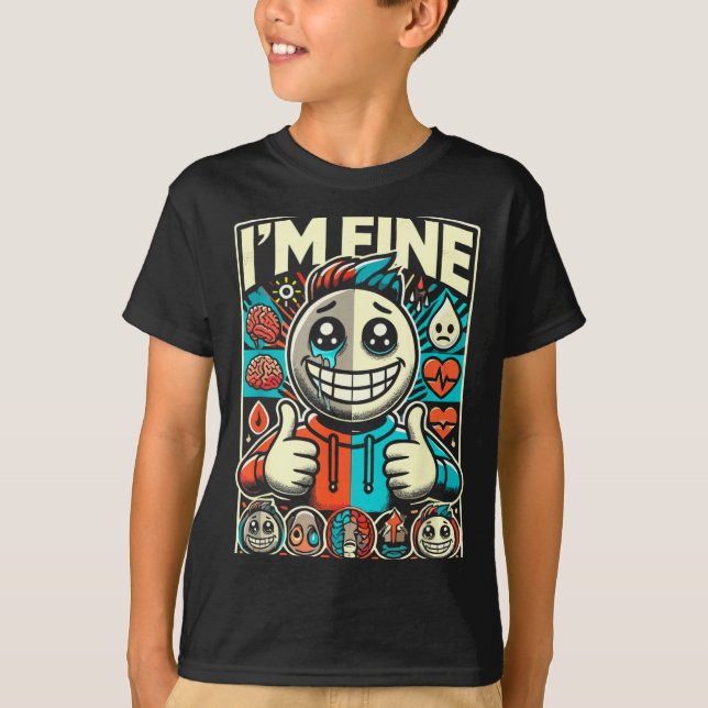 Bra Hjälp Depression Ångest Mental Hälsa T Shirt (Framsida)