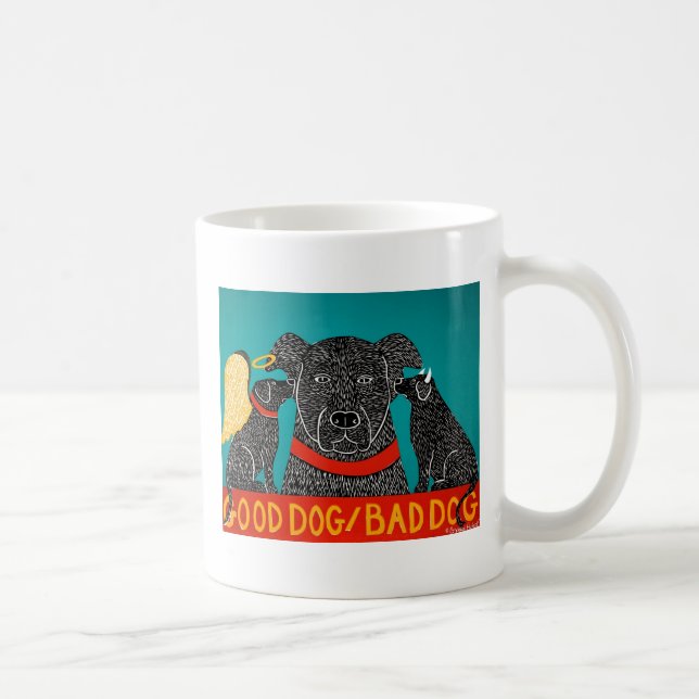 Bra Hund Bad Hund Mugg-Stephen Huneck Kaffemugg (Höger)