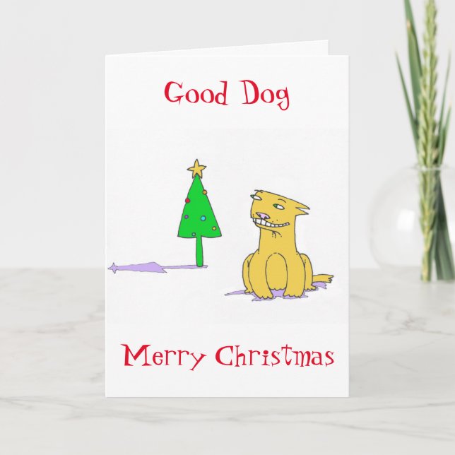 Bra Hund God jul Card Kort (Framsida)