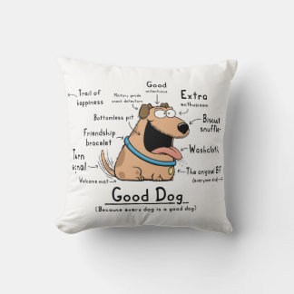 Bra Hund Wordy Art Pillow Kudde