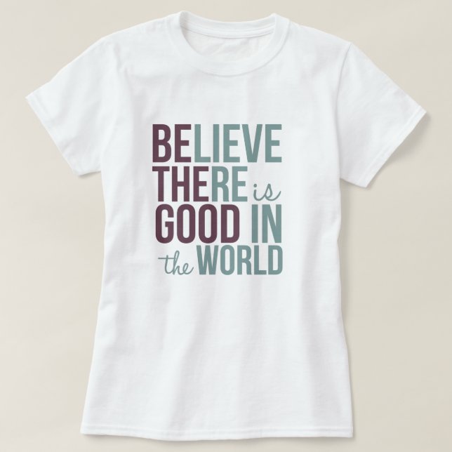 Bra i World Inspirational T-Shirt (Design framsida)