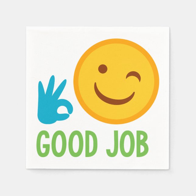 Bra Job Emoji Pappersservett (Framsidan)