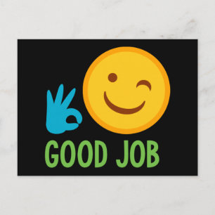 Bra Job Emoji Vykort
