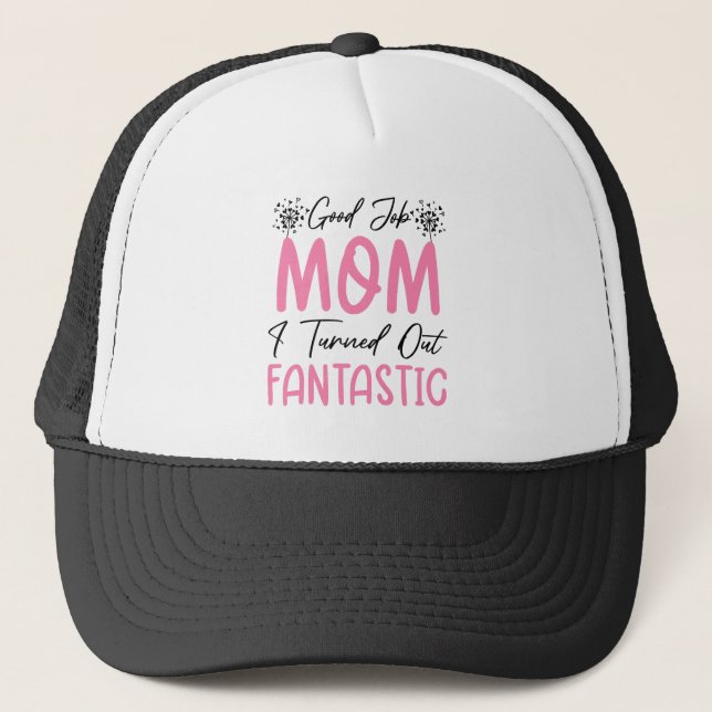 Bra Job Mamma Funny Fantastisk Mor Coola Mamma Keps (Framsida)
