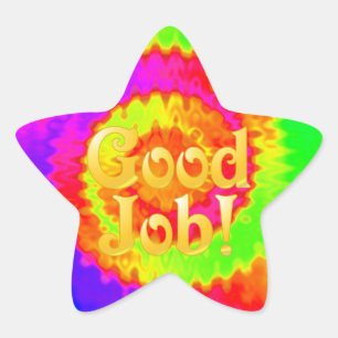 Bra Job Star Stickers Stjärnformat Klistermärke