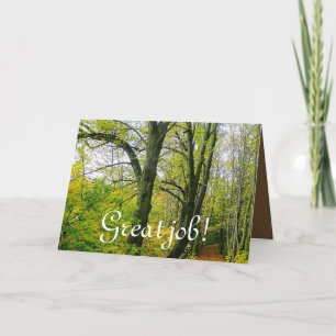 Bra Jobb Anpassa Höstblad Öde Ödens Tack Kort