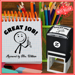 Bra Jobb Beröm Lärarbedömning Uppmuntran Självfärgande Stämpel