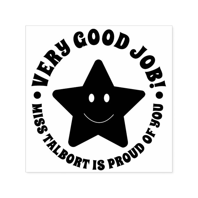 Bra Jobb Emoij Personlig lärarskola Självfärgande Stämpel (Design)