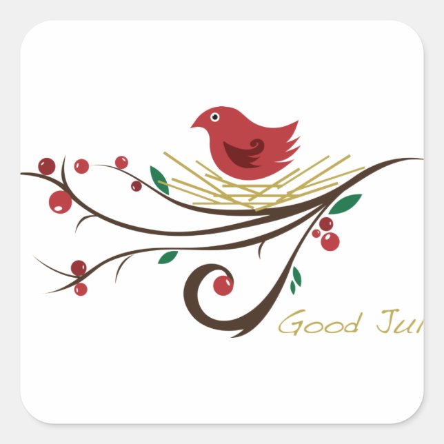 Bra Jul Fyrkantigt Klistermärke (Framsida)