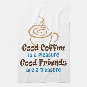 Bra Kaffe och vänner Kökshandduk