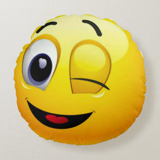 Bra känsliga Emoji Rund Kudde