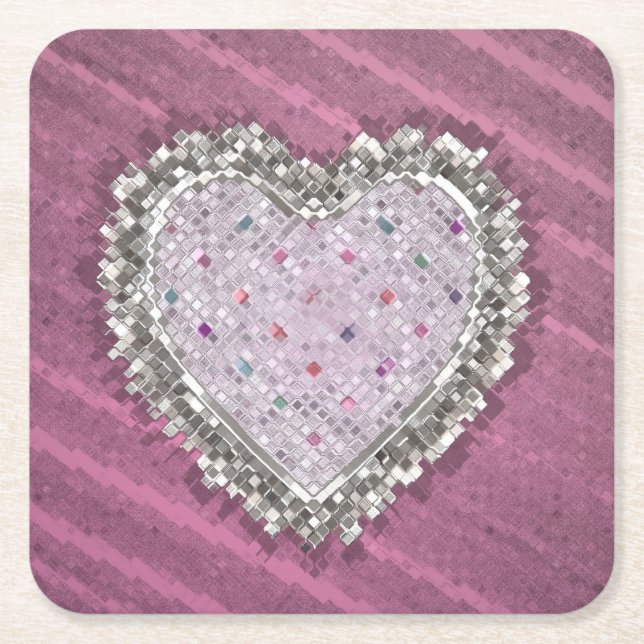 Bra Kärlek Charm Underlägg Papper Kvadrat (Framsidan)