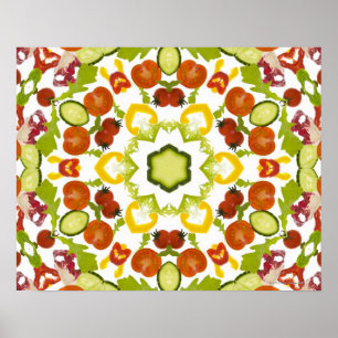 Bra karma och välbefinnande från hälsosam kost poster