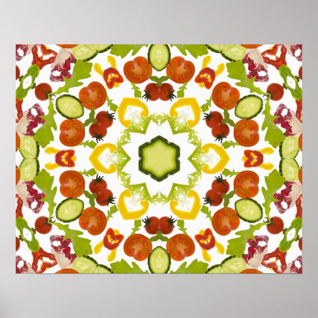 Bra karma och välbefinnande från hälsosam kost poster (Framsidan)