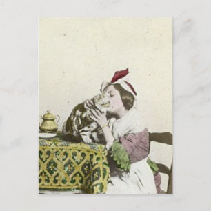 Bra Kattunge Tea Time Vintage Victorian Tea Party Vykort