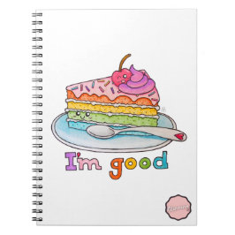 Bra, Kawaii Tecknad Rainbow Cake Anteckningsbok