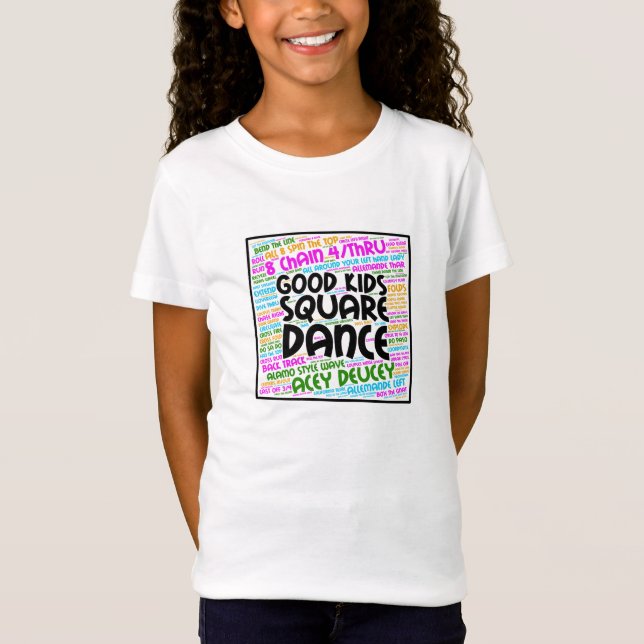 Bra Kids Square Dance T Shirt (Framsida)