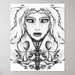 Bra konst teckning Animalia med djur Poster