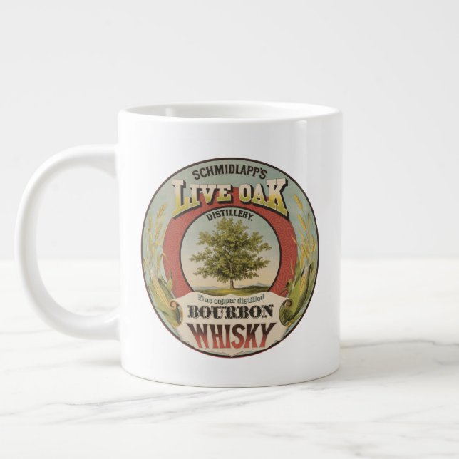 Bra koppar Destilled Bourbon Whisky. Jumbo Mugg (Vänster)
