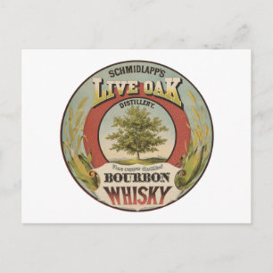 Bra koppar Destilled Bourbon Whisky. Vykort