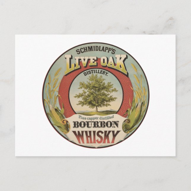Bra koppar Destilled Bourbon Whisky. Vykort (Framsida)