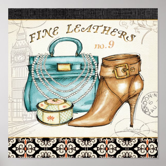 Bra lädersäck och -skon poster (Framsidan)