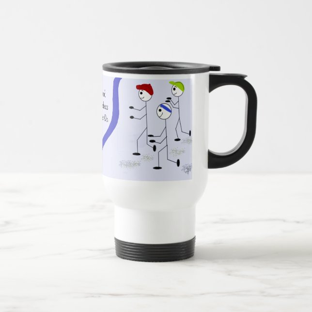 Bra lärare klistriga figurer pressar på resemugg (Höger)