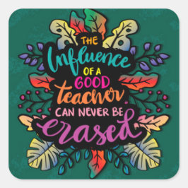 Bra Lärares inflytande Fyrkantigt Klistermärke