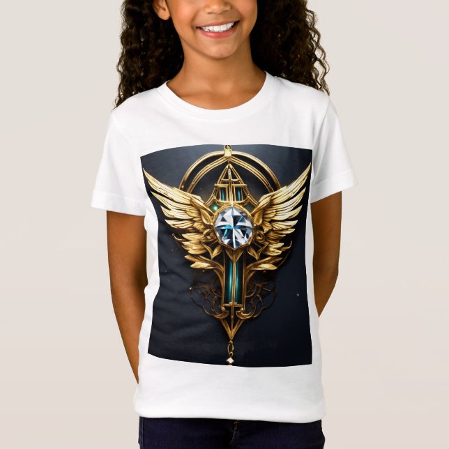 Bra Line Future-Stil Vinge Tattoo T-Shirt Design (Framsida)